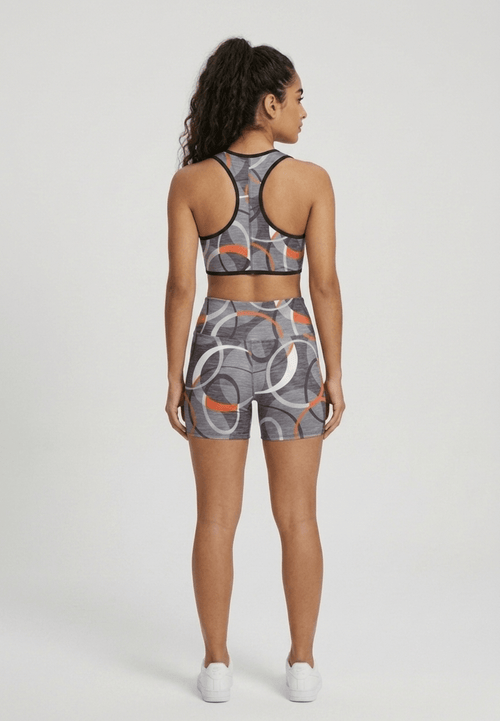 Conjunto Deportivo Geométrico - Círculos Naranja - Reflejo de luna