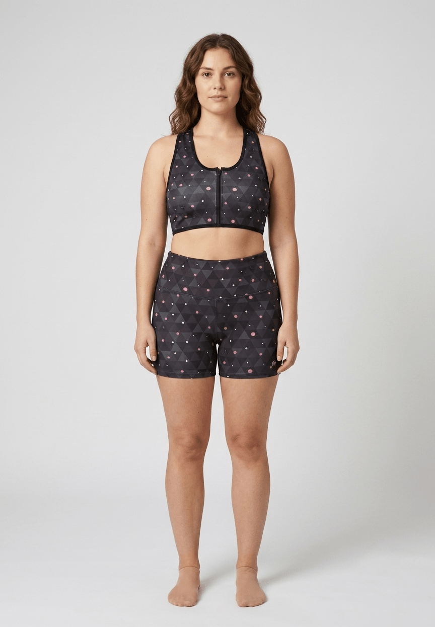 Conjunto Deportivo Geométrico - Puntos Rosa - Reflejo de luna