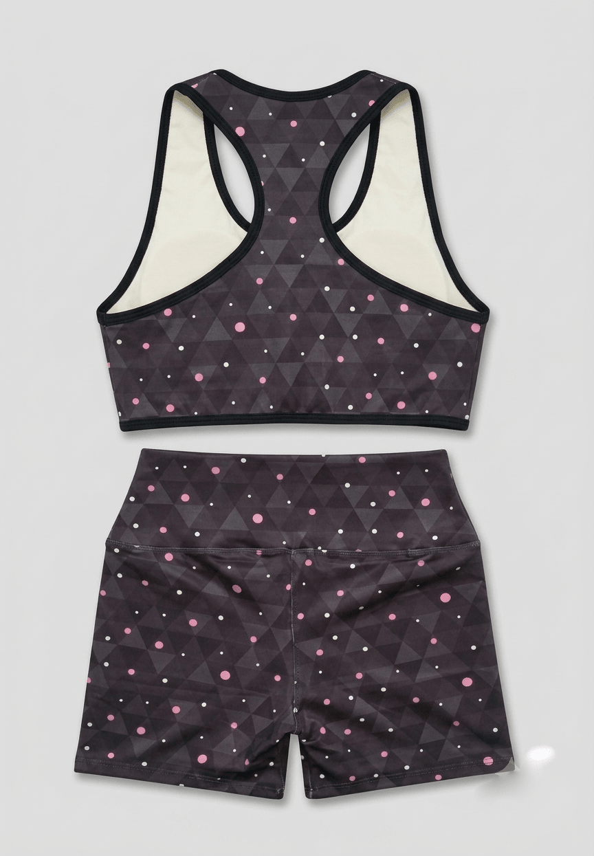 Conjunto Deportivo Geométrico - Puntos Rosa - Reflejo de luna
