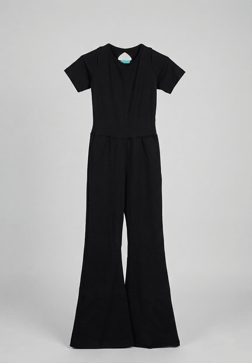 Licra Jumpsuit Negro Espalda Abierta - Reflejo de luna